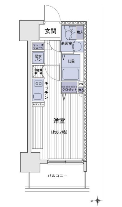 エスティメゾン大島　405号室　間取り