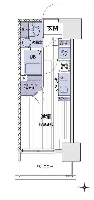エスティメゾン大島　409号室　間取り