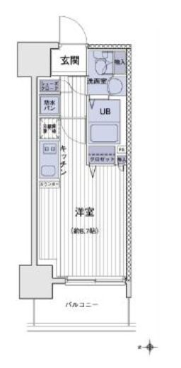 エスティメゾン大島　405号室　間取り