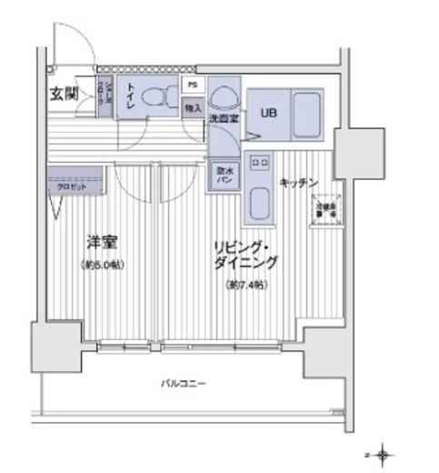 エスティメゾン大島　202号室　間取り