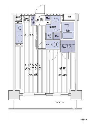 エスティメゾン大島　1409号室　間取り