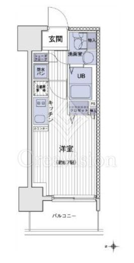 エスティメゾン大島　703号室　間取り