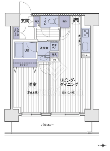 エスティメゾン大島　1207号室　間取り