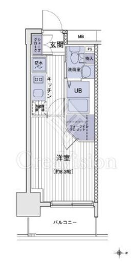 エスティメゾン大島　418号室　間取り