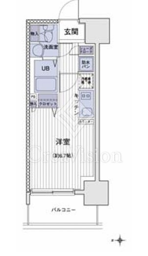 エスティメゾン大島　1006号室　間取り