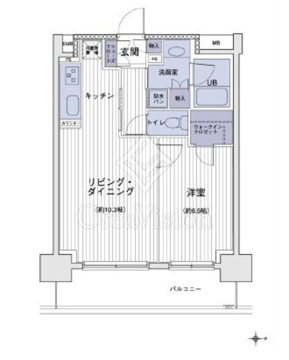 エスティメゾン大島　1210号室　間取り
