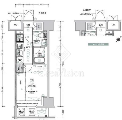 クレストタップ新横浜　403号室　間取り