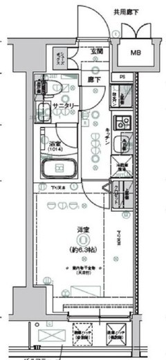 クレストタップ新横浜　416号室　間取り
