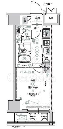 クレストタップ新横浜　516号室　間取り