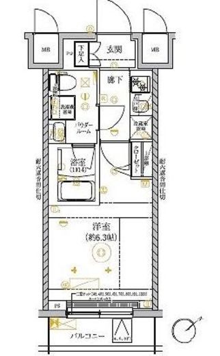 RELUXIA TERRACE横濱吉野町 (リルシアテラス横濱吉野町)　202号室　間取り
