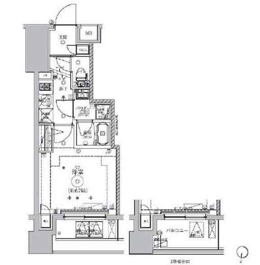 RELUXIA TERRACE横濱吉野町 (リルシアテラス横濱吉野町)　704号室　間取り