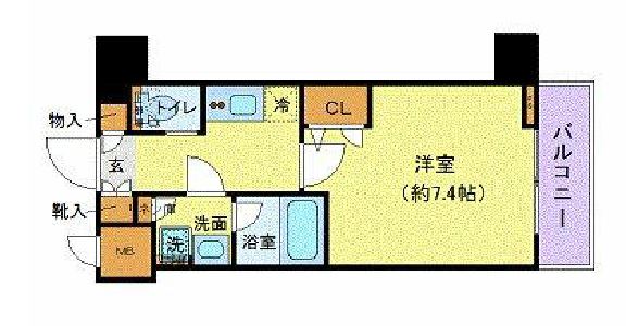 ZOOM東新宿　202号室　間取り