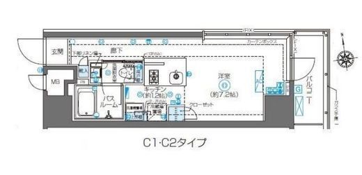 ZOOM東新宿　703号室　間取り