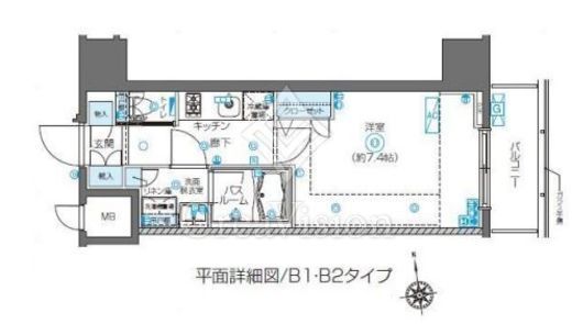 ZOOM東新宿　702号室　間取り