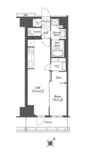 WORVE横浜伊勢佐木町　1110号室　間取り