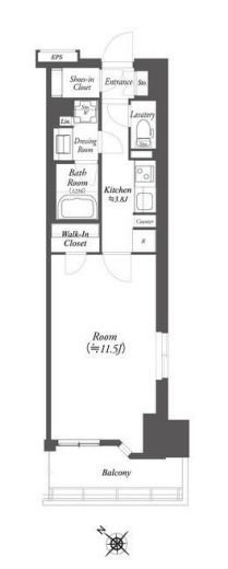 WORVE横浜伊勢佐木町　507号室　間取り