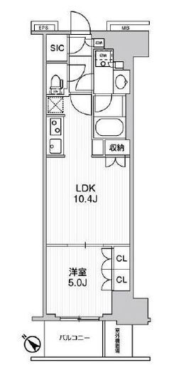 WORVE横浜伊勢佐木町　303号室　間取り