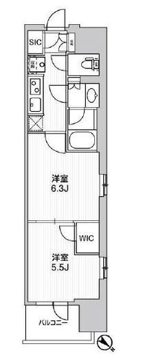 WORVE横浜伊勢佐木町　311号室　間取り