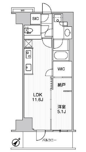 WORVE横浜伊勢佐木町　410号室　間取り