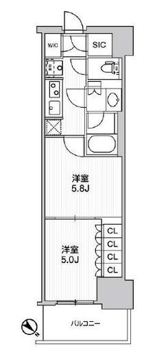 WORVE横浜伊勢佐木町　413号室　間取り
