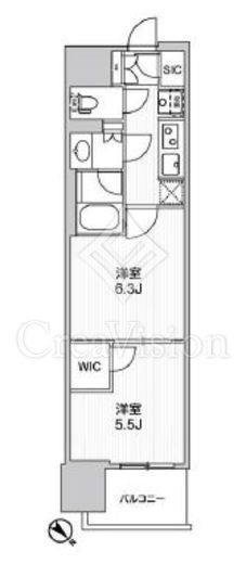 WORVE横浜伊勢佐木町　1017号室　間取り