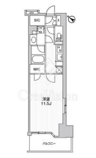 WORVE横浜伊勢佐木町　807号室　間取り