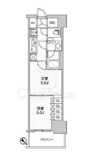 WORVE横浜伊勢佐木町　816号室　間取り