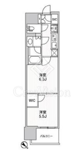WORVE横浜伊勢佐木町　817号室　間取り