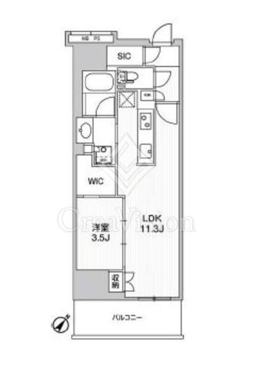 WORVE横浜伊勢佐木町　911号室　間取り
