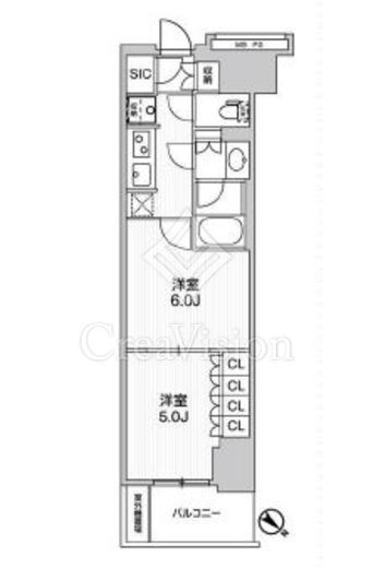 WORVE横浜伊勢佐木町　914号室　間取り
