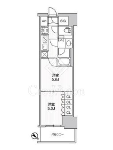 WORVE横浜伊勢佐木町　916号室　間取り