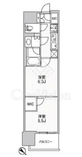 WORVE横浜伊勢佐木町　917号室　間取り
