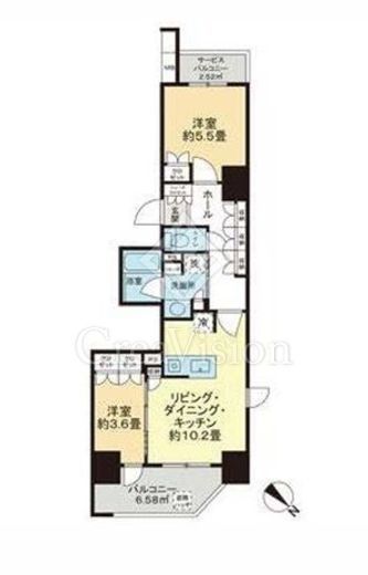 ネベル横浜関内　1101号室　間取り