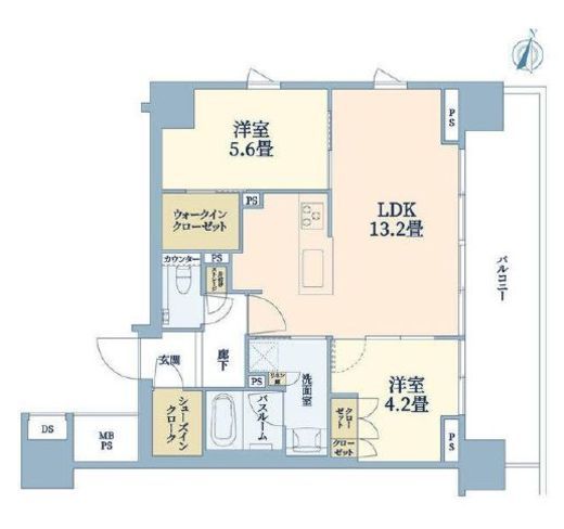 クリオ横浜ザ・グラン　704号室　間取り
