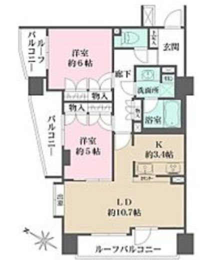 藤和シティホームズ横浜桜木町クレーデルコート　1003号室　間取り