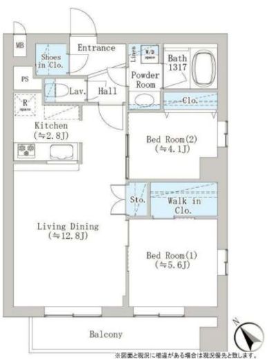 Breeze横浜公園　407号室　間取り