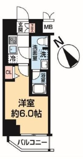 LUMEED横濱末吉町　1004号室　間取り