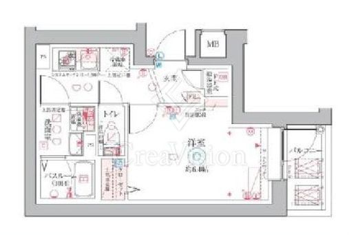 クレヴィスタ阪東橋　905号室　間取り