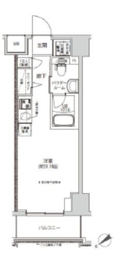 スパシエ東神奈川　304号室　間取り