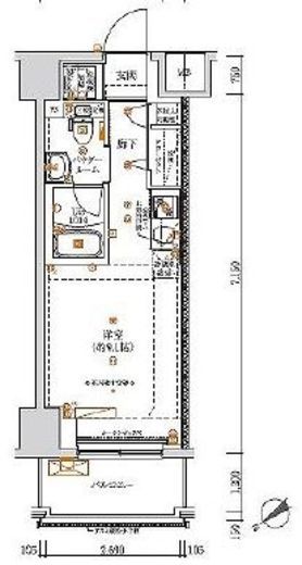 スパシエ東神奈川　707号室　間取り