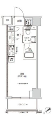 スパシエ東神奈川　804号室　間取り