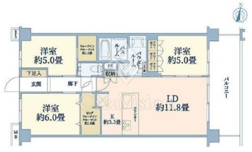 ヴェレーナグラン菊名の杜　418号室　間取り