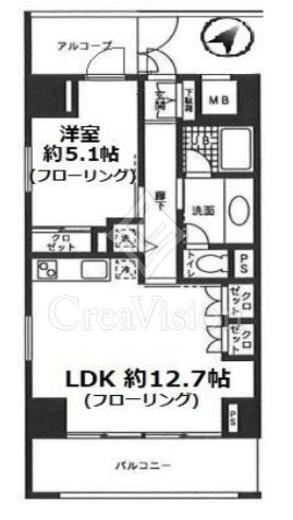 ロジュマン湘南　1106号室　間取り
