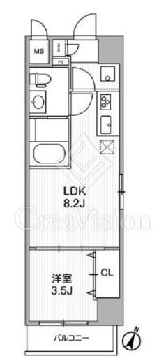 ROOTs Yokohama Yoshinocho (ルーツ横浜吉野町)　403号室　間取り