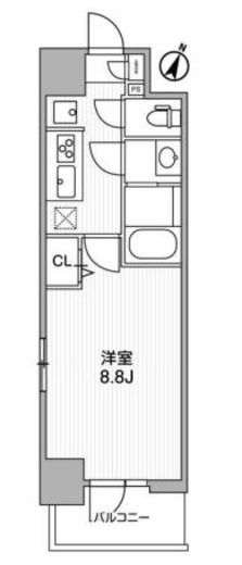 ROOTs Yokohama Yoshinocho (ルーツ横浜吉野町)　601号室　間取り
