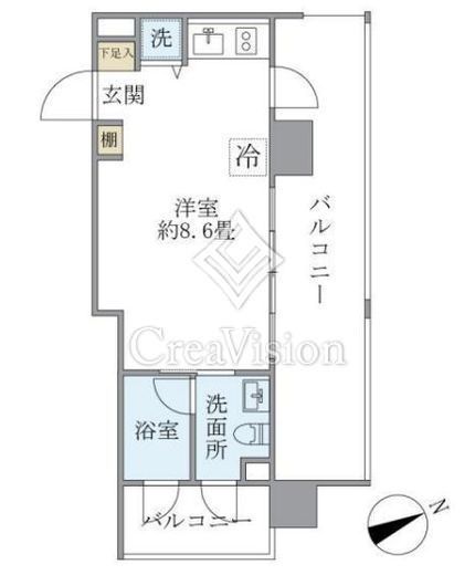 カーサ　ヴェデュータ　902号室　間取り