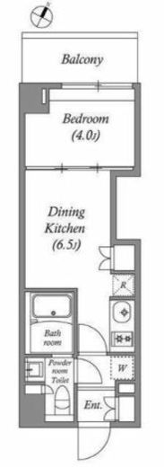 ラクレイス横濱関内　1109号室　間取り