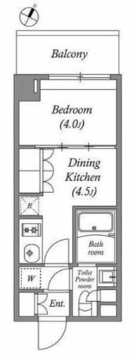 ラクレイス横濱関内　511号室　間取り