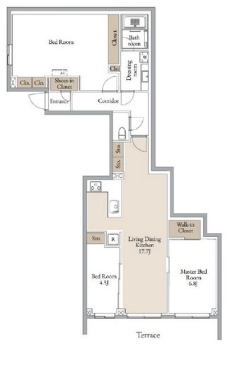 CLARITIA YOKOHAMA TAMMACHI (クラリティア横濱反町)　101号室　間取り