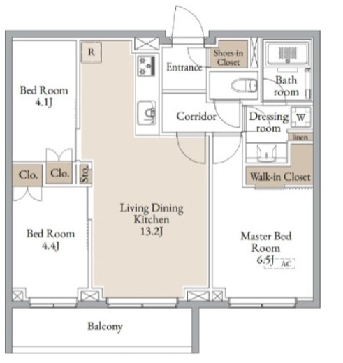 CLARITIA YOKOHAMA TAMMACHI (クラリティア横濱反町)　303号室　間取り